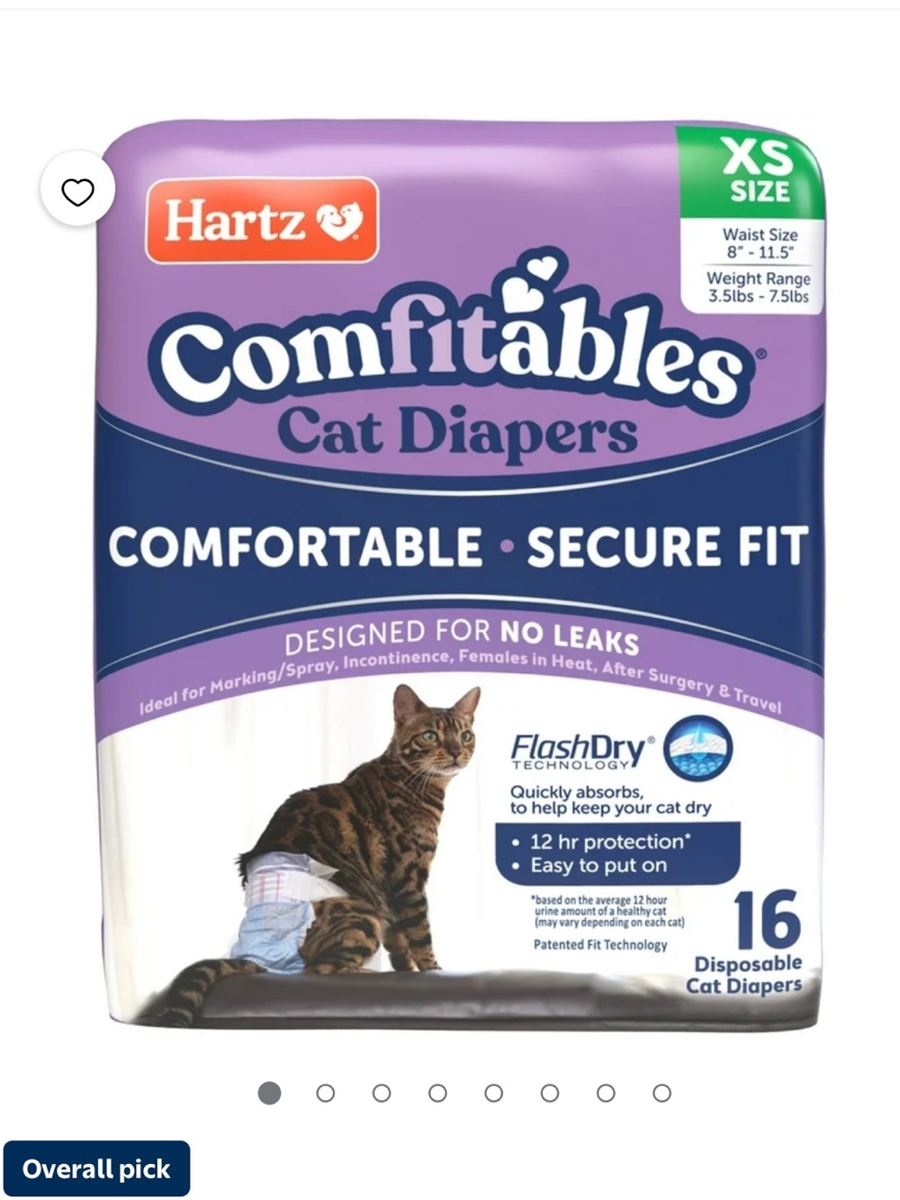 New Comfitables Cat Diapers XS - Purple